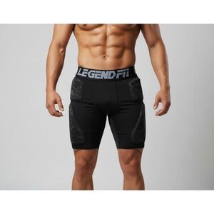 LEGEND FIT Padded Men's Black Protective Athletic Gear Size Medium